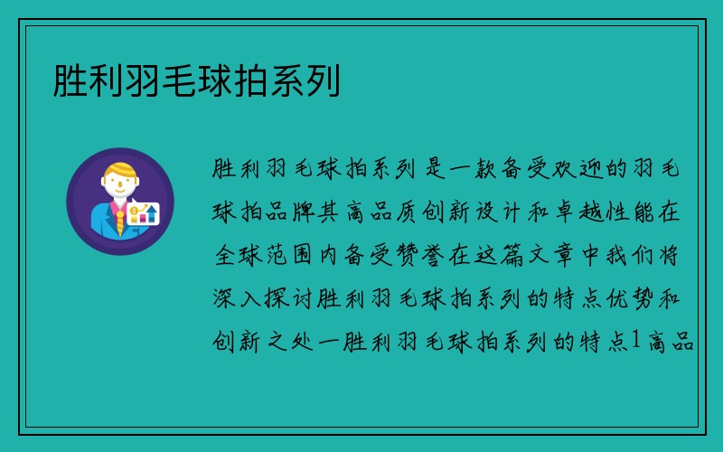 胜利羽毛球拍系列